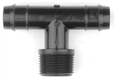 Barbed Tee Joint 20mm - 1/2 Inch Bsp Threaded Branch