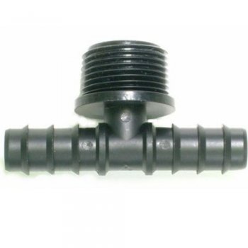 Barbed Tee Joint 16mm - 3/4 Inch Bsp Threaded Branch