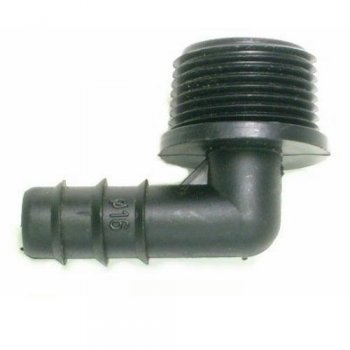 Barbed 20mm Elbow - 1/2 Inch Bsp Thread