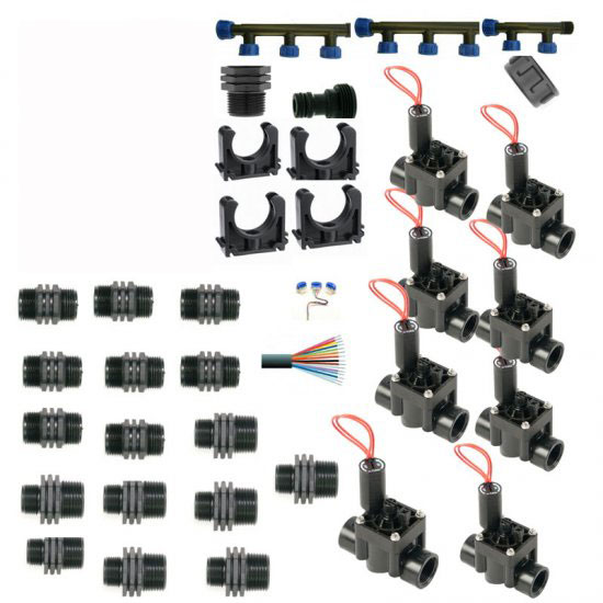 Hunter Manifold with 12 24 volts ac Solenoid Valves - Click Image to Close