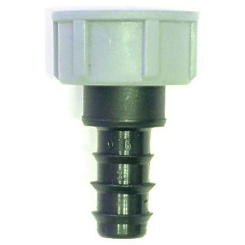 Barbed 20mm Supply Tube To Standard 3/4 " Threaded Tap Connector - Click Image to Close