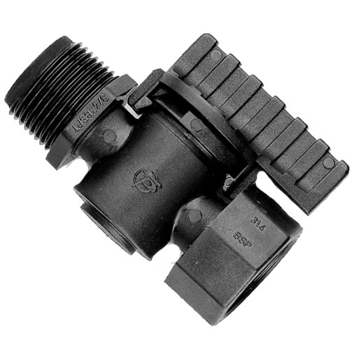 Threaded Tap 3/4 Inch Male - Female Valve - Click Image to Close